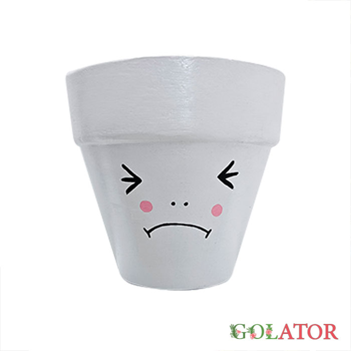 گلدان سفالی طرح چهره 