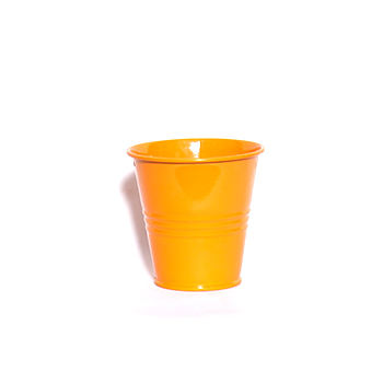 گلدان فلزی سایز کوچک رنگ زرد