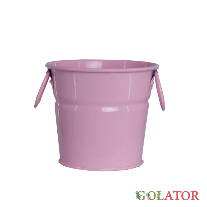 گلدان سطلی ماری گلد سایز 12 صورتی 