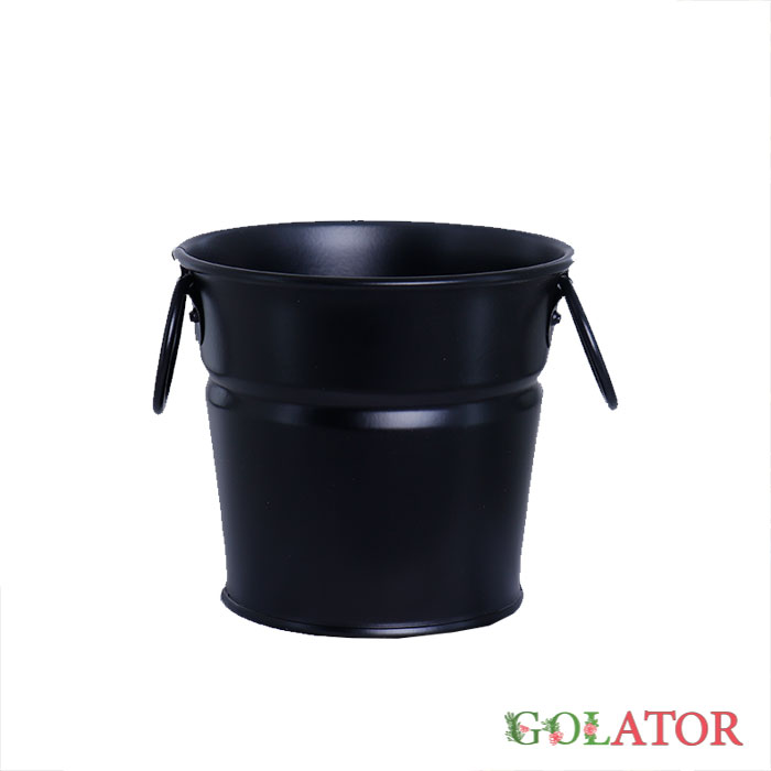 گلدان سطلی ماری گلد سایز 12مشکی 