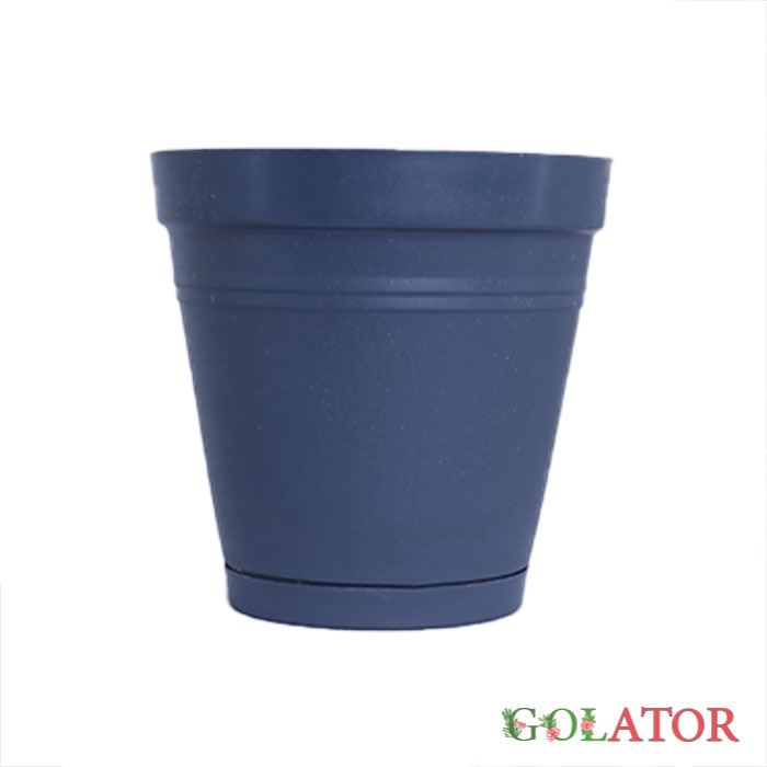 گلدان p.v.c سایز 12 رنگ طوسی مات