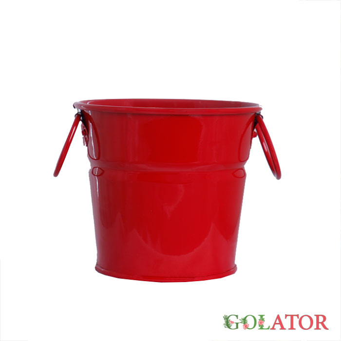 گلدان سطلی ماری گلد سایز 12 قرمز 