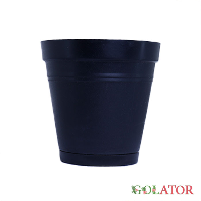 گلدان p.v.c سایز 12 رنگ مشکی مات